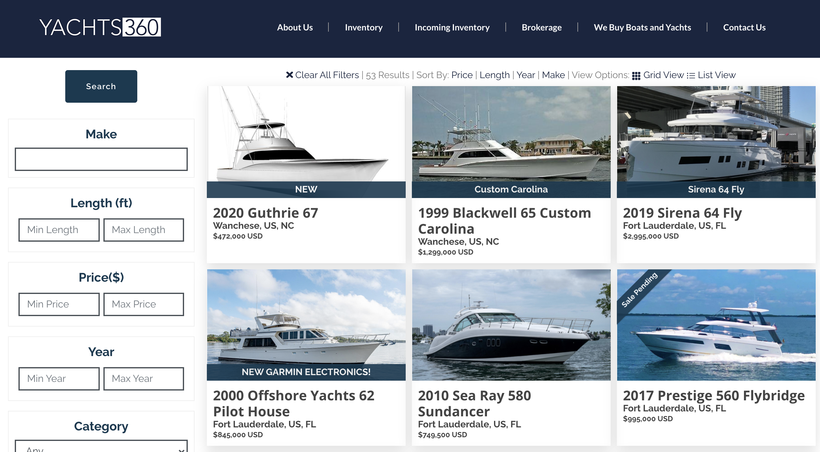 Yacht Brokerage Listings